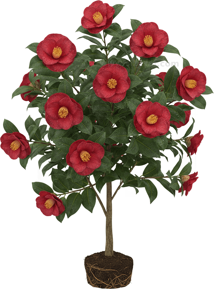 Camellia actual size