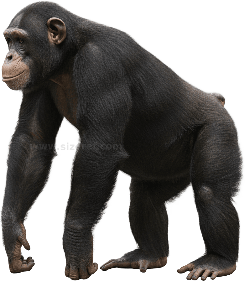Chimpanzee actual size