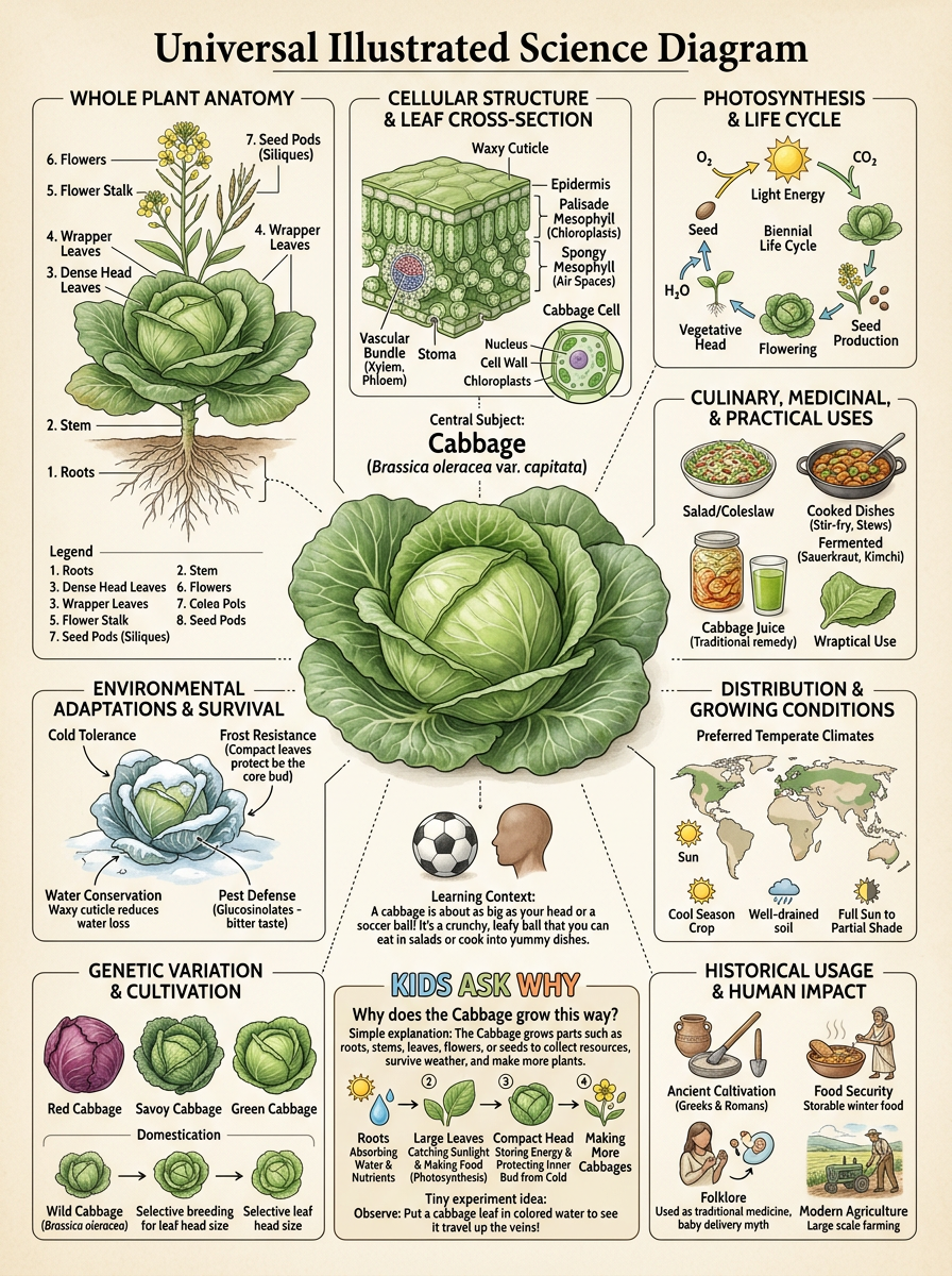 Cabbage reviewed scientific diagram