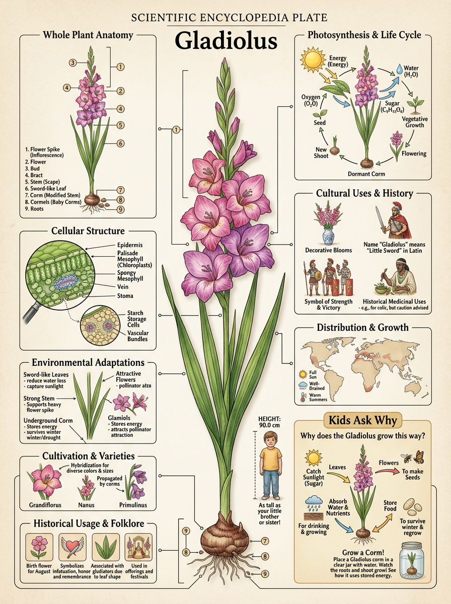 Gladiolus reviewed scientific diagram
