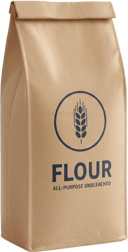 Flour actual size