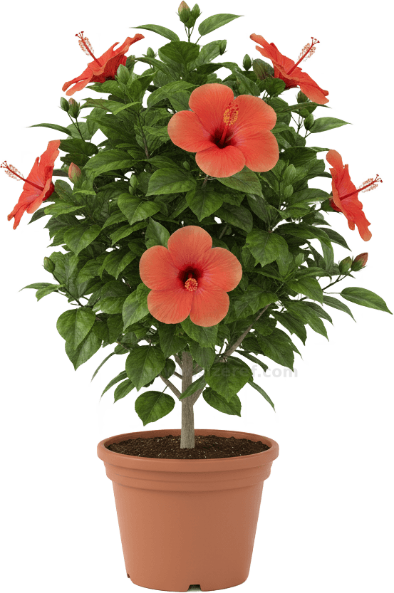 Hibiscus actual size