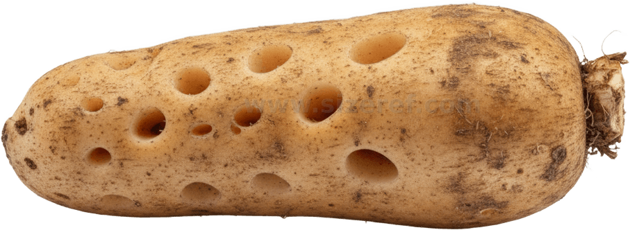 Lotus Root actual size