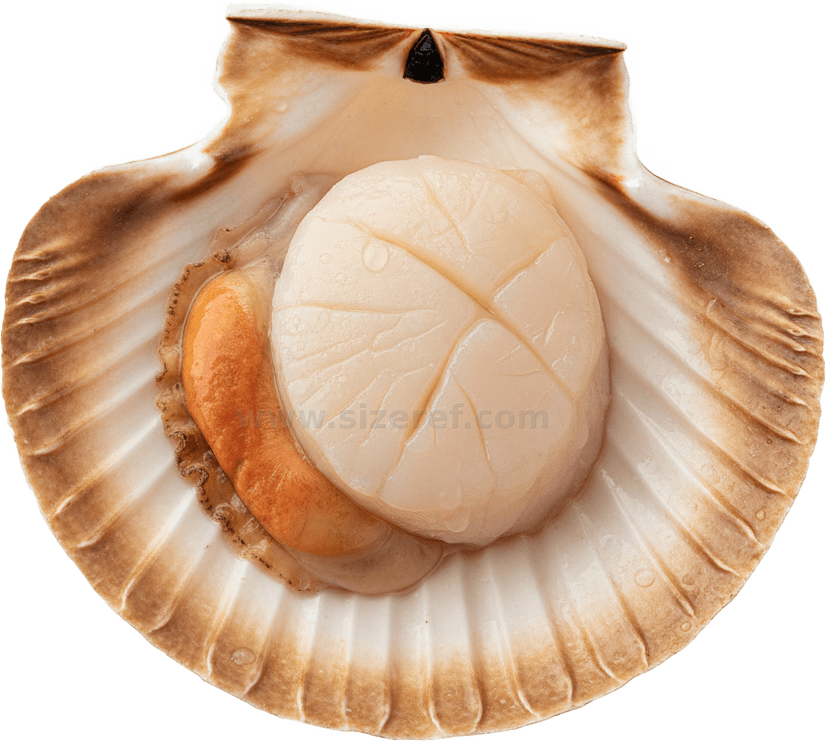 Scallop actual size