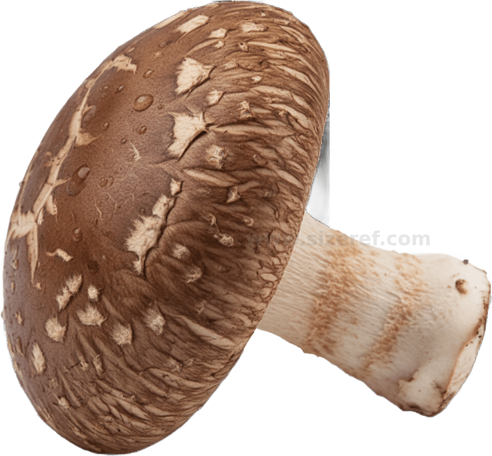 Shiitake actual size