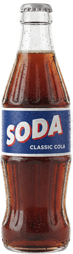 Soda actual size