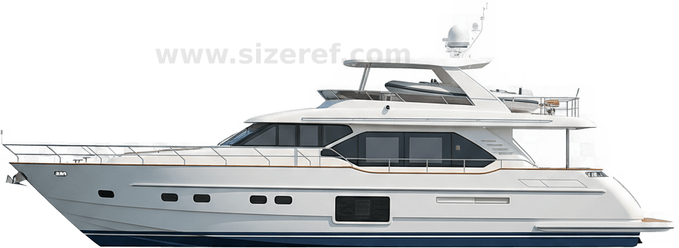 Yacht actual size