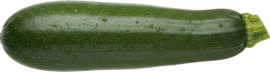 Zucchini actual size